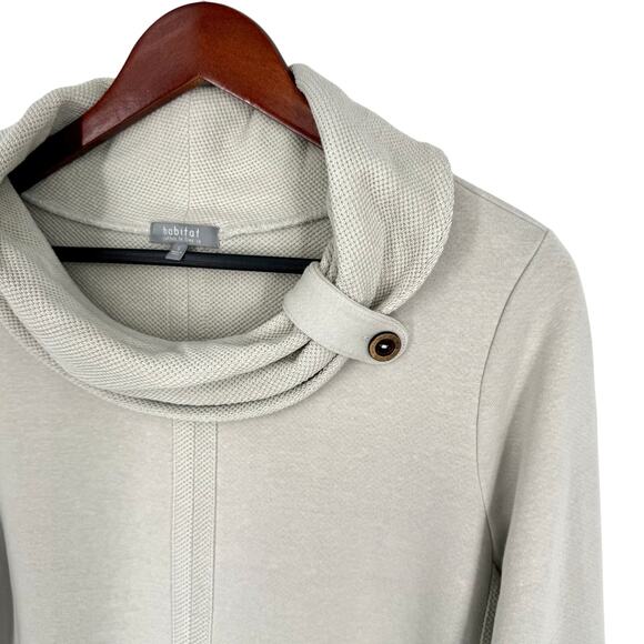 NEW NWOT Habitat Sz Small Cream Beige Wearable Art Blouse Shirt Top Christmas - Picture 3 of 8